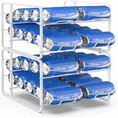 White 12oz. Can Organizer Rack Dispensers, 2ct.