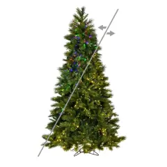 7.5ft. Pre-Lit Brighton Pine Artificial Christmas Tree, LED Color Changing Lights