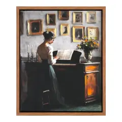 12" Woman at Piano Canvas Wall Art by Ashland&reg;
