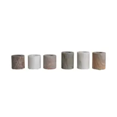 Hello Honey&reg; Modern Marble Taper Candle Holders Set