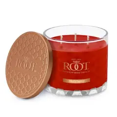 Root Candles Signature 3-Wick Honeycomb Beeswax Blend Jar Candle Hollyberry