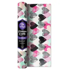 PA Vinyl Colorful Hearts Print Iron On Vinyl