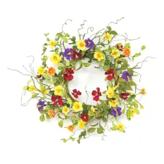 20" Summer Garden Trumpet Wreath