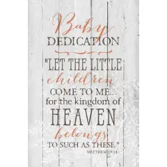 Baby Dedication Wood Plaque
