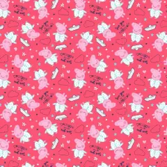 Peppa Pig Coral Sea You in The Morning Cotton Fabric