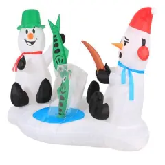 6ft. Airblown&reg; Inflatable Snowmen Ice Fishing