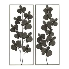 Black Floral Contemporary Wall D&eacute;cor Set