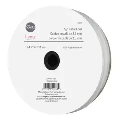 Dritz&reg; Home White Polyester 3/32" Cable Cord, 144yd.