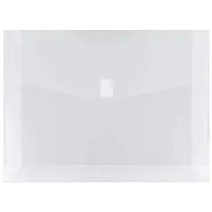 JAM Paper 9.75" x 13" Plastic Hook & Loop Closure Envelopes, 12ct. Clear