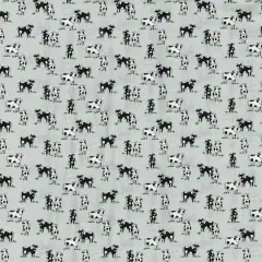 Fabric Traditions Cows on Gray Cotton Fabric