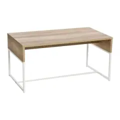 Household Essentials 59" Wrap Coffee Table Coastal Oak