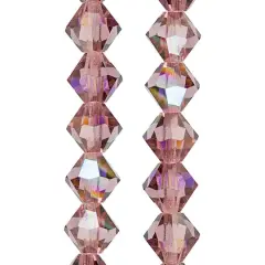 Preciosa Glass Crystal Bicone Beads, 6mm by Bead Landing&trade; Light Amethyst AB