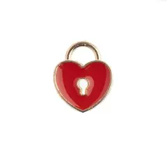 John Bead Sweet & Petite Heart Locket Charms, 10ct. Red