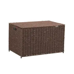 Household Essentials Large Woven Chest Brown
