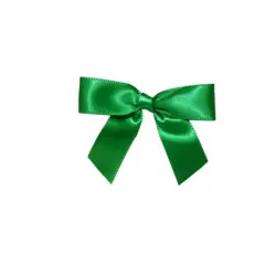JAM Paper 2" Satin Twist Tie Bows, 100ct. Emerald