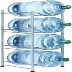 41" 5-Gallon Water Jug Holder Storage Rack Silver