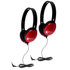 HamiltonBuhl&reg; Primo&trade; Red Stereo Headphones, 2ct.