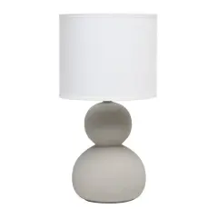 Simple Designs 15.3" Taupe Stone Age Table Lamp