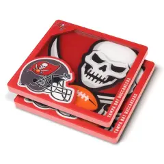 NFL 3D Logo Series Coaster Set Tampa Bay Buccaneers