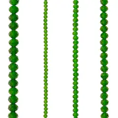 Glass Faceted Rondelle Beads by Bead Landing&trade; Dark Green