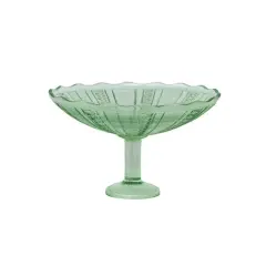 Hello Honey&reg; 9" Emerald Green Elegance Glass Food Pedestal