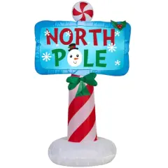3.5ft. Airblown&reg; Inflatable Outdoor North Pole Sign