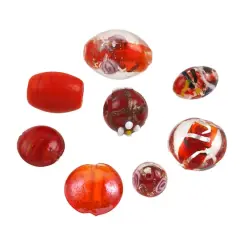 Mixed Lampwork Glass Craft Beads by Bead Landing&trade; Red