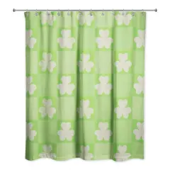 Shamrock Checkered Board 71" x 74" Shower Curtain