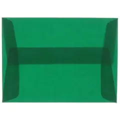 JAM Paper A6 Translucent Vellum Envelopes, 25ct. Racing Green