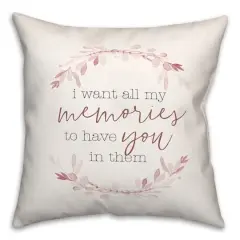 My Memories with You Valentine's Day Throw Pillow
