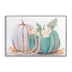 Stupell Industries Country Fall Pumpkins Framed Giclee Art Gray