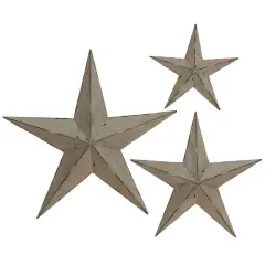 Light Brown Metal Star Wall D&eacute;cor Set