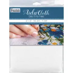 Essentials by Leisure Arts 14 Count Aida Cloth, 30" x 36" Pure White