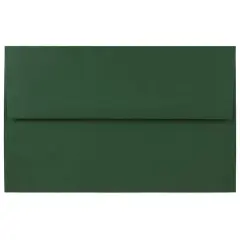 JAM Paper A10 Recycled Invitation Envelopes, 50ct. Dark Green