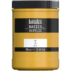 Liquitex&reg; BASICS&trade; Acrylic Paint Jar, 32oz.Gold