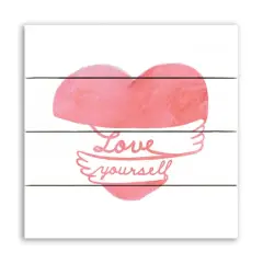 Love Yourself Heart Hug Pallet Wood Wall Art