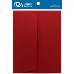 PA Paper&trade; Accents 4.25" x 5.5" Heavyweight Envelopes, 25ct. Guardsman Red