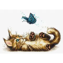 Luca-s Playful Kitten Counted Cross Stitch Kit