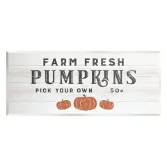 Stupell Industries Farm Fresh Pumpkins Country Sign Wall Plaque Art