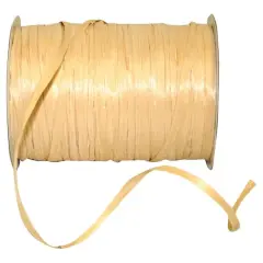 JAM Paper 1/4" Matte Raffia Ribbon, 100yd. Oatmeal