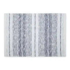 DII&reg; Variegated Stripe Handwoven Recycled Yarn Rug, 2ft. x 3ft. Stonewash Blue