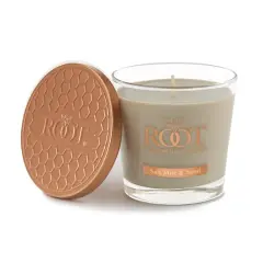 Root Candles 6.3oz. Small Scented Honeycomb Veriglass Jar Candle Salt Mist and Sand