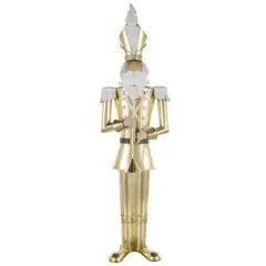 40" Gold Nutcracker Standing Metal Sculpturee