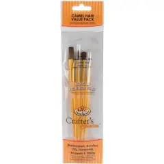 Royal & Langnickel&reg; Crafter's Choice&trade; Camel Brush Set
