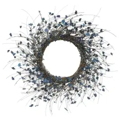 22" Wildflower Wreath by Ashland&reg; Navy