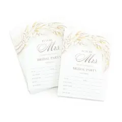 Hortense B. Hewitt Co. Dried Floral Bridal Shower Blank Invites