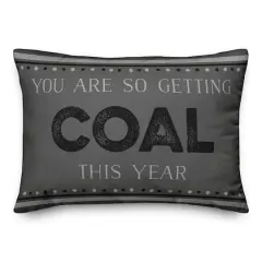 So Getting Coal 14x20 Throw Pillow