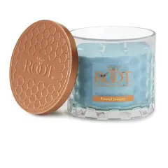 Root Candles Signature 3-Wick Honeycomb Beeswax Blend Jar Candle Frosted Juniper