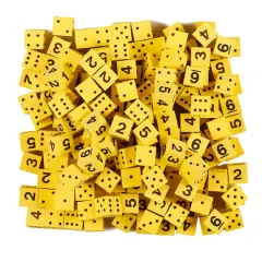 Koplow Games Yellow Foam Spot & Number Dice, 200ct.