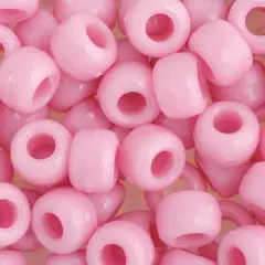 John Bead 9mm Opaque Plastic Pony Beads, 1,000ct. Pink